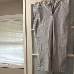 Ann Taylor Navy and White Striped Garment